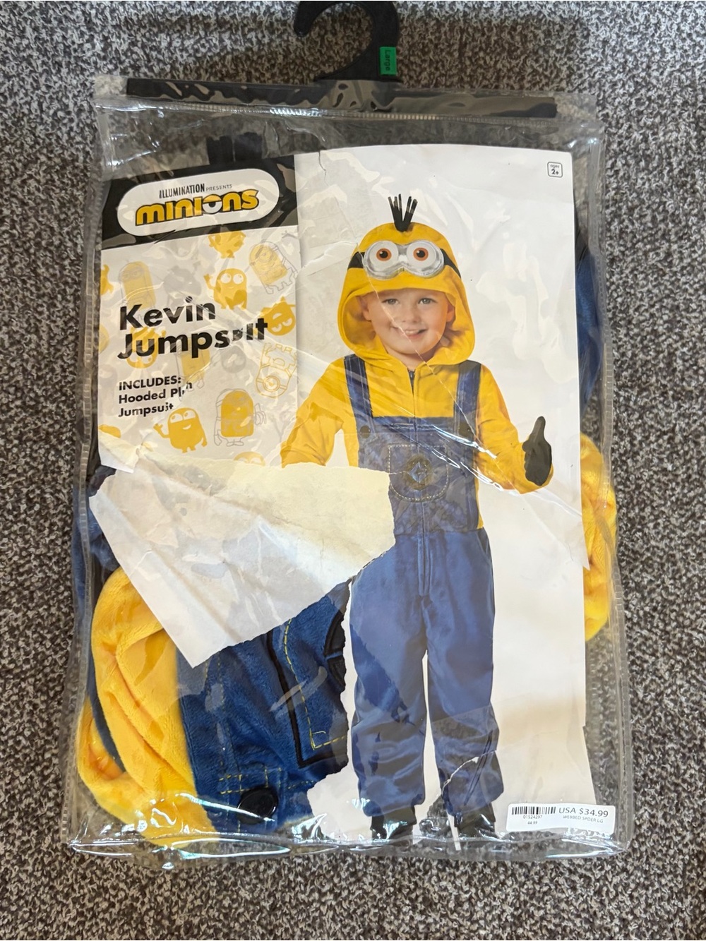 Kevin Jumpsuit Costume for Kids - Yellow & Blue